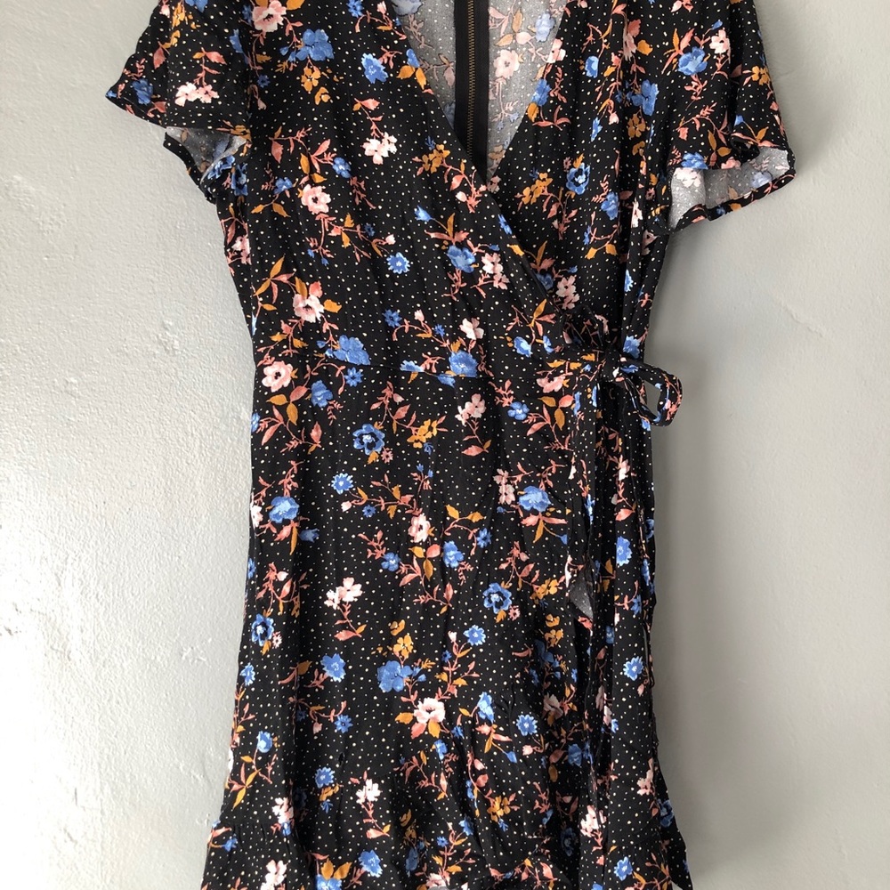 Black floral dress